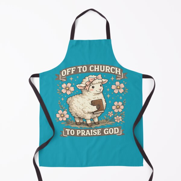 Item preview, Off To Church To Praise God Cute Lamb designed and sold by digitalbob60.