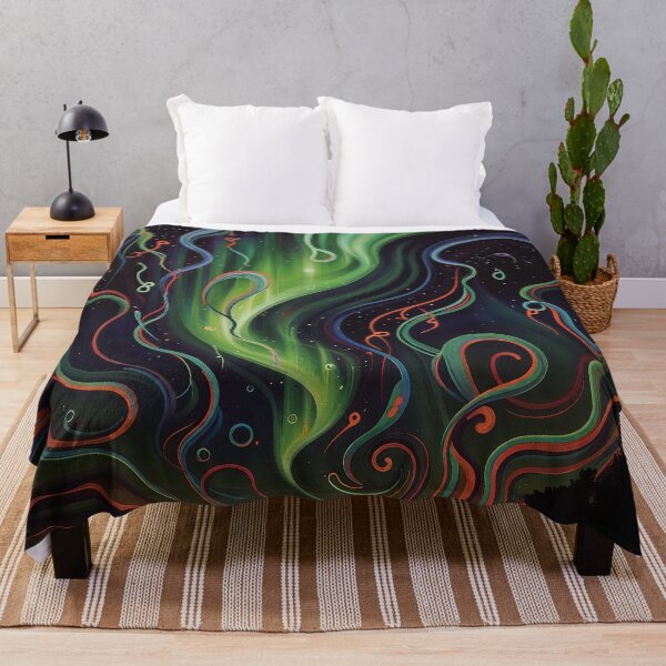 Item preview, Abstract Northern Lights Aurora Painting designed and sold by WildLedger.