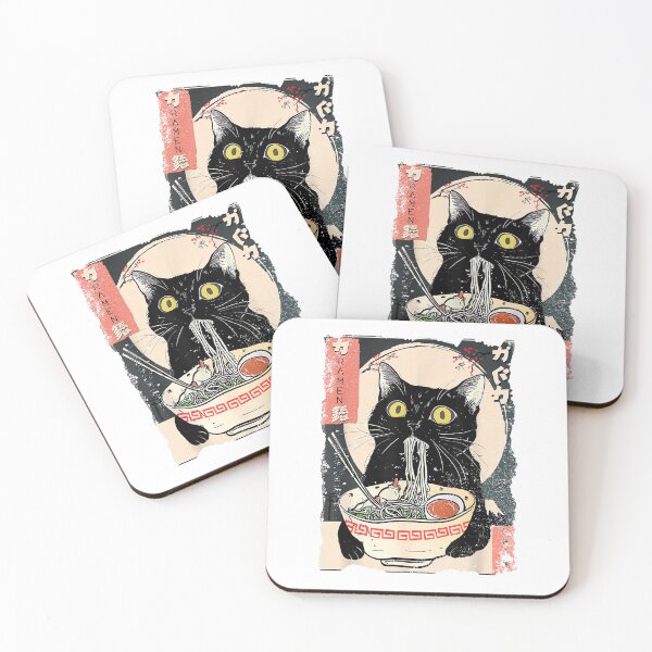Item preview, Kawaii Cat Eating Ramen Noodles Funny Anime Gift Girls Teens T-Shirt designed and sold by gidget-gadget.