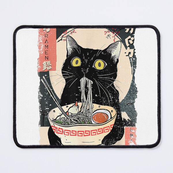 Item preview, Kawaii Cat Eating Ramen Noodles Funny Anime Gift Girls Teens T-Shirt designed and sold by gidget-gadget.