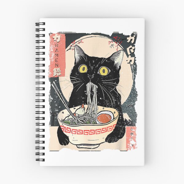 Item preview, Kawaii Cat Eating Ramen Noodles Funny Anime Gift Girls Teens T-Shirt designed and sold by gidget-gadget.