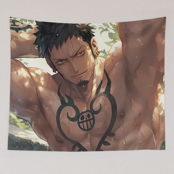 Item preview, Trafalgar Law One Piece Tropical Water Smile designed and sold by PMartistStudio.