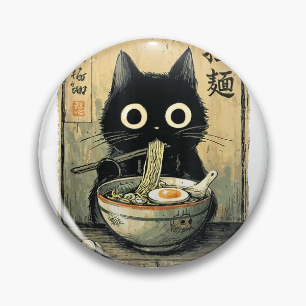 Item preview, Kawaii Ramen Cat Retro Japanese Noodles Artwork T-Shirt designed and sold by Voila-creative.