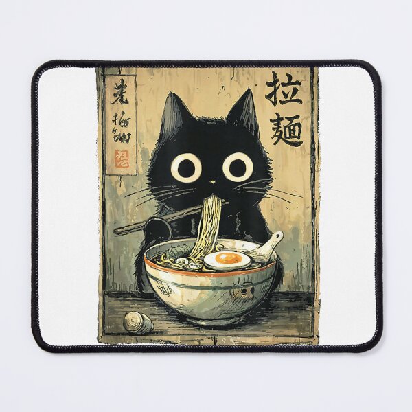 Item preview, Kawaii Ramen Cat Retro Japanese Noodles Artwork T-Shirt designed and sold by Voila-creative.