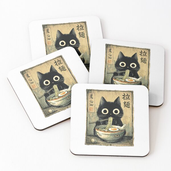 Item preview, Kawaii Ramen Cat Retro Japanese Noodles Artwork T-Shirt designed and sold by Voila-creative.
