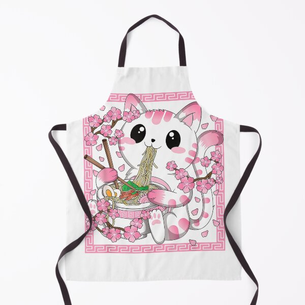 Item preview, Kawaii Cat Ramen Anime Japanese Cherry Blossom Tees T Shirts Women Girls designed and sold by JJLetterDesigns.