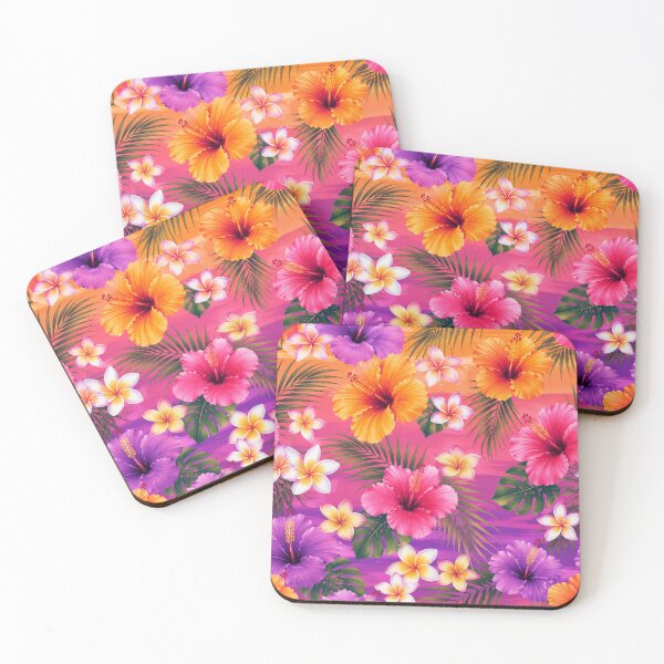 Item preview, Hawaiian Hibiscus Plumeria Tropical Floral Throw Pillow designed and sold by FestivityFinds.