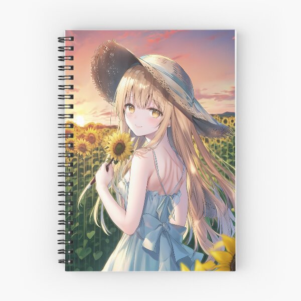 Item preview, Mahiru Shiina Angel Next Door Sunflower Sunset Summer Field designed and sold by PMartistStudio.