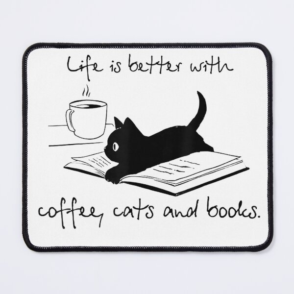 Item preview, Life is Better with Books Cats and Coffee T-Shirt designed and sold by Othinus.