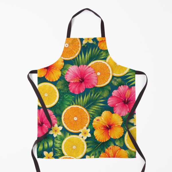 Item preview, Tropical Hibiscus Citrus Floral Pattern Throw Pillow designed and sold by FestivityFinds.