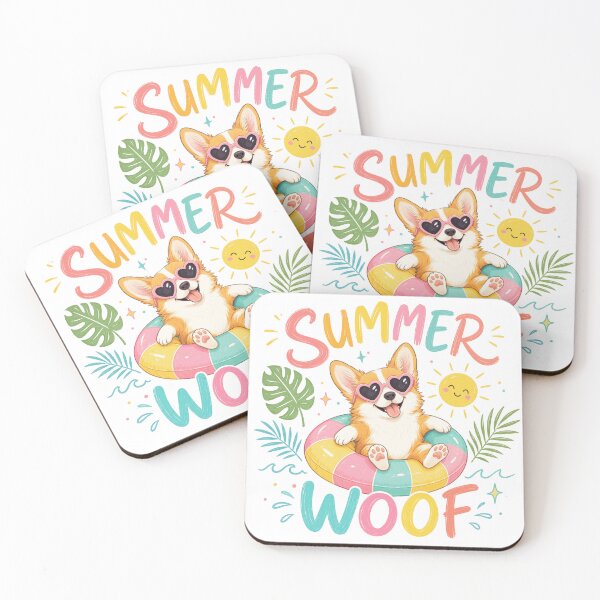 Item preview, Summer Woof – Cute Corgi Beach Vacation Dog designed and sold by lematworks.