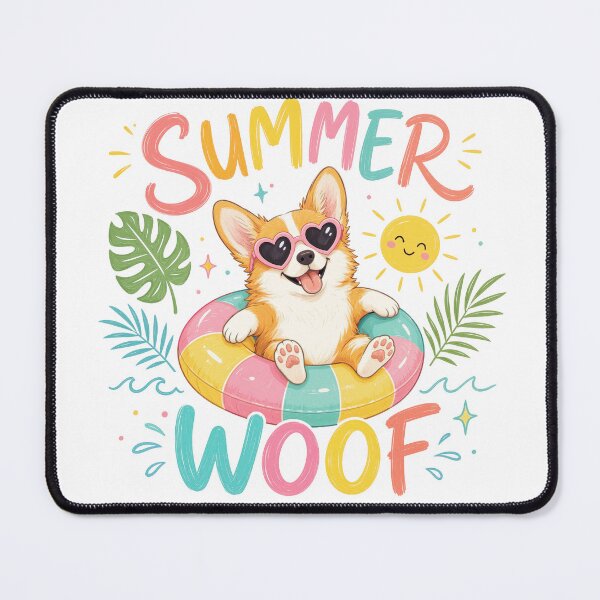 Item preview, Summer Woof – Cute Corgi Beach Vacation Dog designed and sold by lematworks.