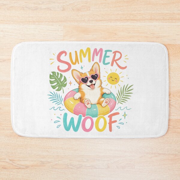 Item preview, Summer Woof – Cute Corgi Beach Vacation Dog designed and sold by lematworks.