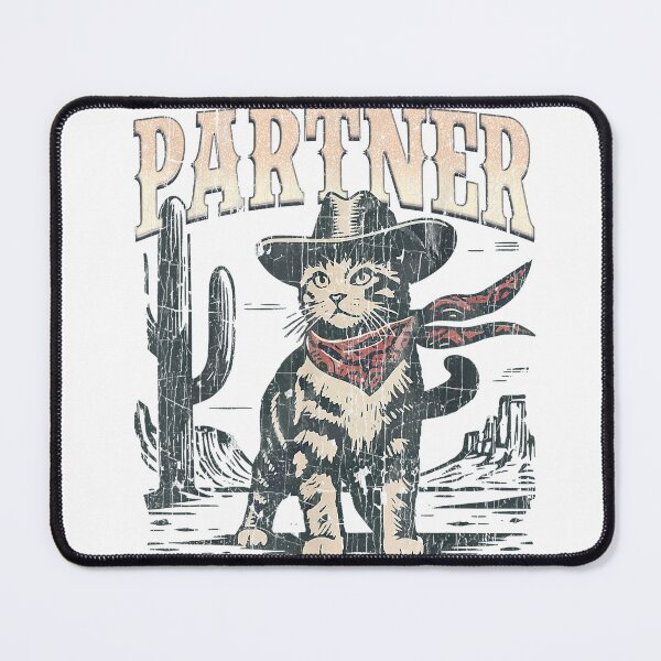 Item preview, Meowdy Partner Cowboy Cat Vintage T-Shirt designed and sold by kevincuellar.