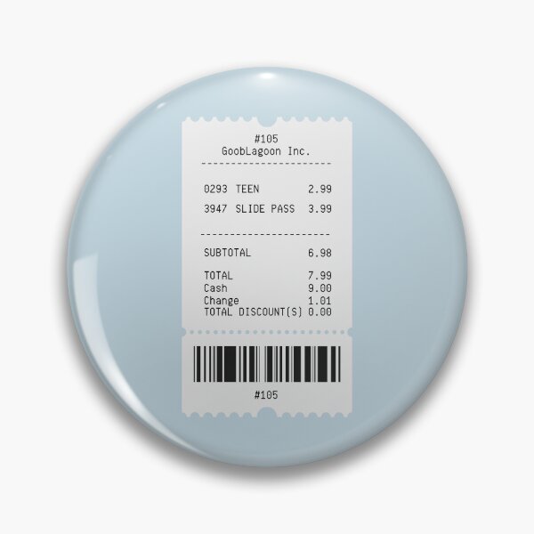 Item preview, caseoh goob lagoon ticket receipt designed and sold by renmei-studios.