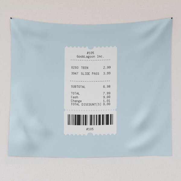 Item preview, caseoh goob lagoon ticket receipt designed and sold by renmei-studios.