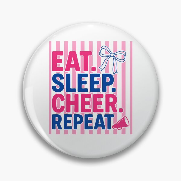 Item preview, Striped Eat Sleep Cheer Repeat designed and sold by Cravens-Museum.