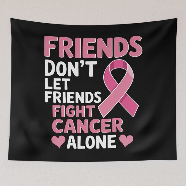 Item preview, Friends Don't Fight Alone Breast Cancer Awareness designed and sold by sailorjessiArt.
