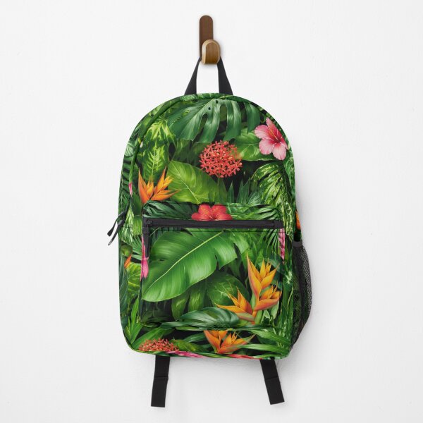 Item preview, Lush Tropical Jungle Leaves and Hibiscus Tapestry designed and sold by FestivityFinds.