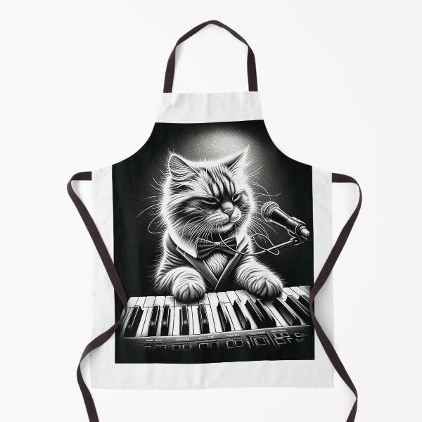 Item preview, Musician Keyboard Player Funny Cat Playing Piano T-Shirt designed and sold by JJLetterDesigns.