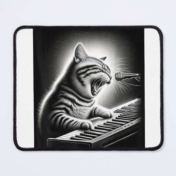Item preview, Musician Piano Player Funny Cat Playing Keyboard Men Women Kids T-Shirt designed and sold by Voila-creative.