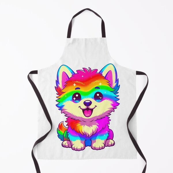 Item preview, Rainbow Husky Puppy Kawaii Cute Dog Sticker designed and sold by ExploreAura Studio.