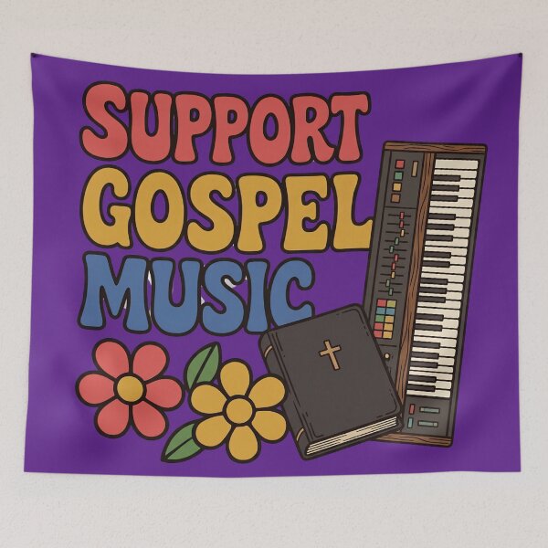 Item preview, Support Gospel Music Retro Christian Vintage Aesthetic designed and sold by digitalbob60.