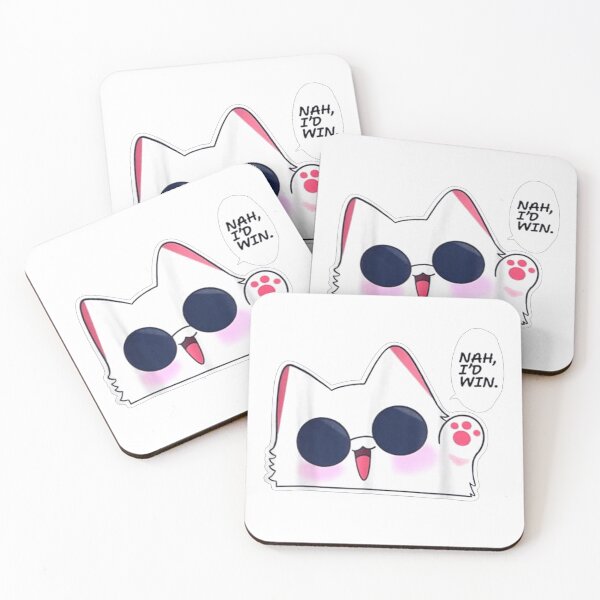 Item preview, Nah I'd Win Gojo Cat Japanese Meme Funny T-Shirt designed and sold by DArtfulStudio.