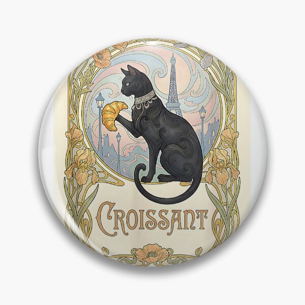 Item preview, Nouveau Paris Black Cat Croissant Poster T-Shirt designed and sold by Othinus.