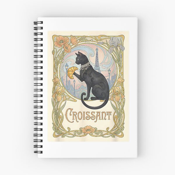 Item preview, Nouveau Paris Black Cat Croissant Poster T-Shirt designed and sold by Othinus.