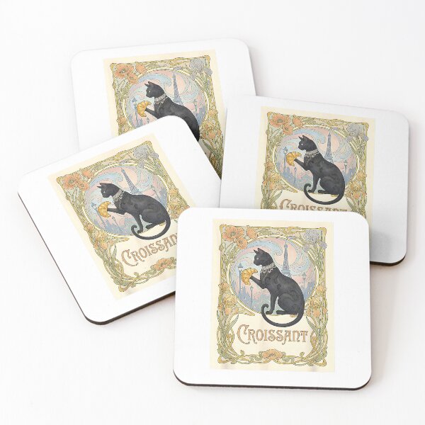Item preview, Nouveau Paris Black Cat Croissant Poster T-Shirt designed and sold by Othinus.