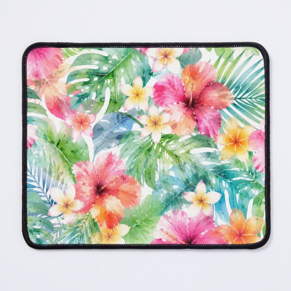 Item preview, Watercolor Tropical Hibiscus Floral A Line Dress designed and sold by FestivityFinds.
