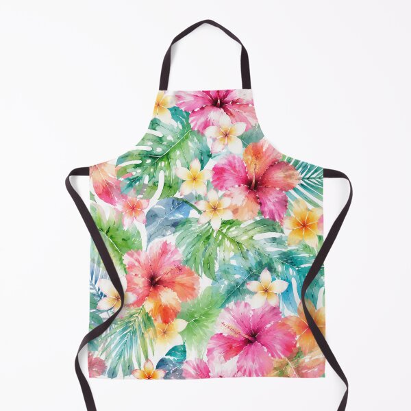Item preview, Watercolor Tropical Hibiscus Floral A Line Dress designed and sold by FestivityFinds.