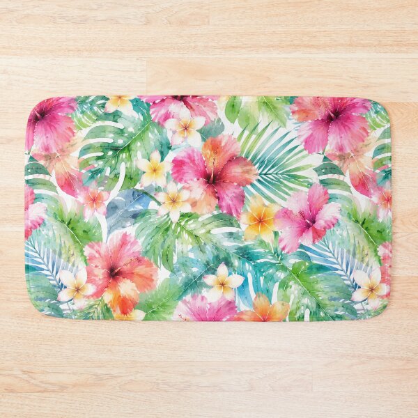 Item preview, Watercolor Tropical Hibiscus Floral A Line Dress designed and sold by FestivityFinds.