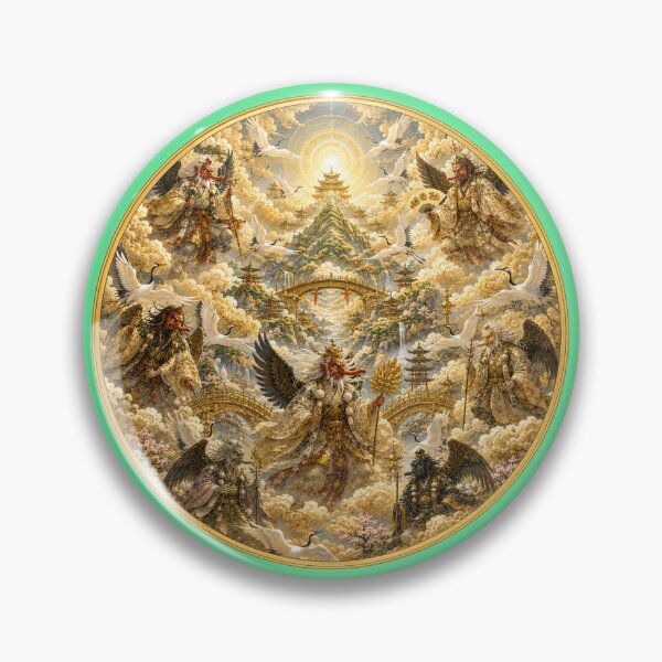 Item preview, Celestial Tengu Assembly – Sacred Japanese Mythology Mandala designed and sold by sunbowjp stadio.