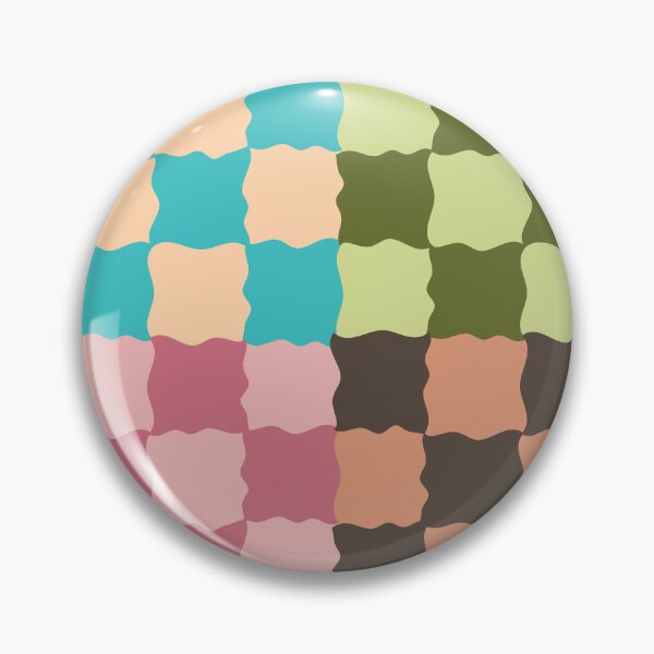 Item preview, Retro Wavy Checkerboard Pattern Pastel Abstract Grid designed and sold by nineFlorals.
