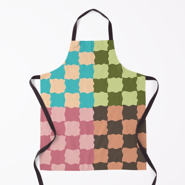 Item preview, Retro Wavy Checkerboard Pattern Pastel Abstract Grid designed and sold by nineFlorals.
