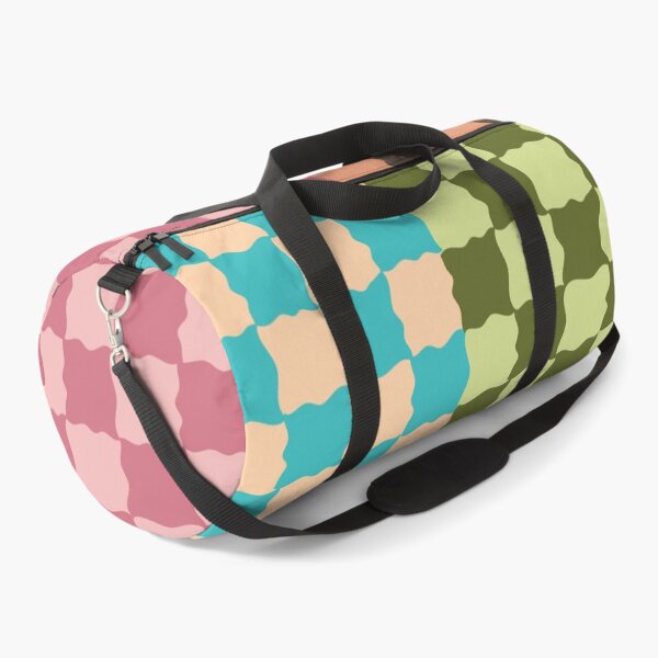 Item preview, Retro Wavy Checkerboard Pattern Pastel Abstract Grid designed and sold by nineFlorals.