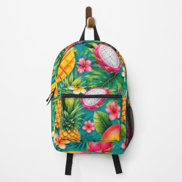 Item preview, Tropical Fruit and Hibiscus Pattern Apron designed and sold by FestivityFinds.
