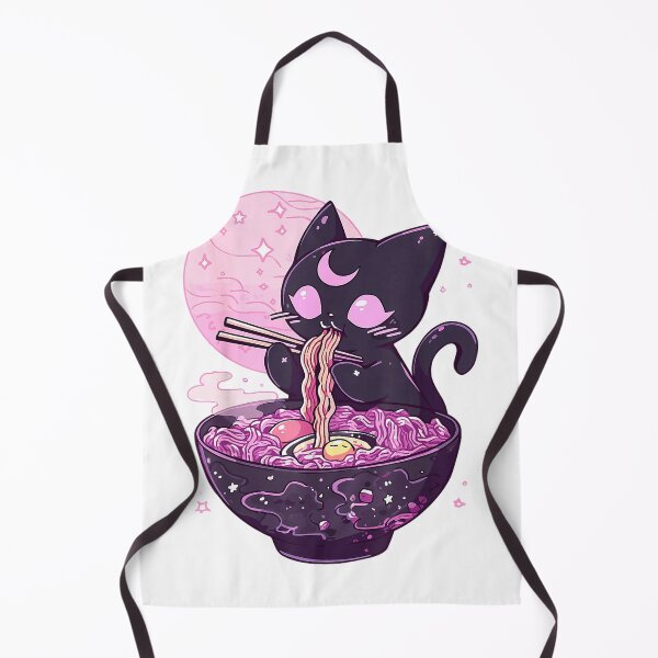 Item preview, Pastel Goth Aesthetic Kawaii Creepy Cat Eating Ramen Noodles T-Shirt designed and sold by DArtfulStudio.