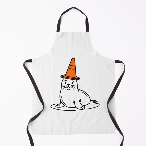 Item preview, Neil The Seal Traffic Cone Goalie Sticker designed and sold by MindBreakLab.