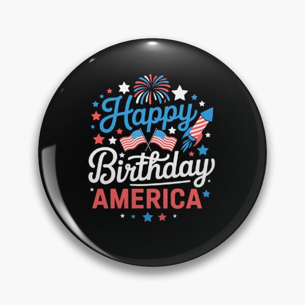 Item preview, Happy Birthday America 4th Of July Us flag fireworks designed and sold by SapfireStuArt.