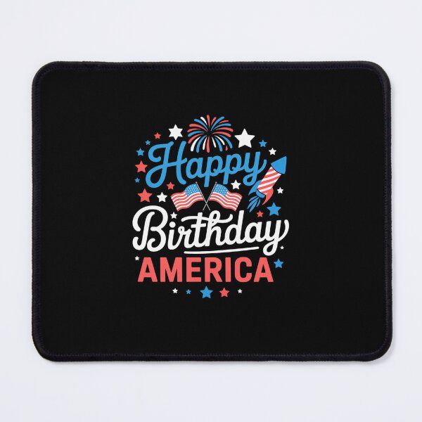 Item preview, Happy Birthday America 4th Of July Us flag fireworks designed and sold by SapfireStuArt.