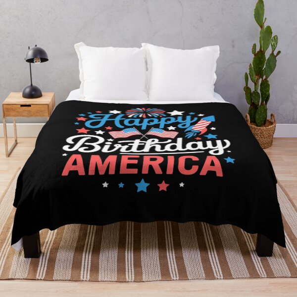 Item preview, Happy Birthday America 4th Of July Us flag fireworks designed and sold by SapfireStuArt.