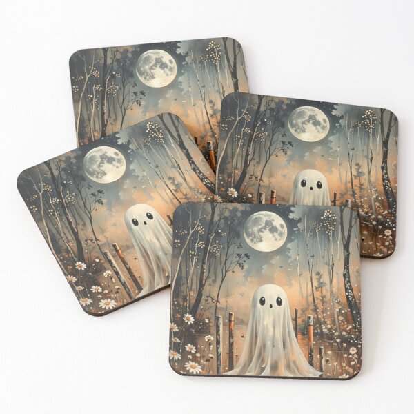 Item preview, Shocked on the Dock - Cute Whimsigoth Ghost Art designed and sold by CuteLilGhosts.
