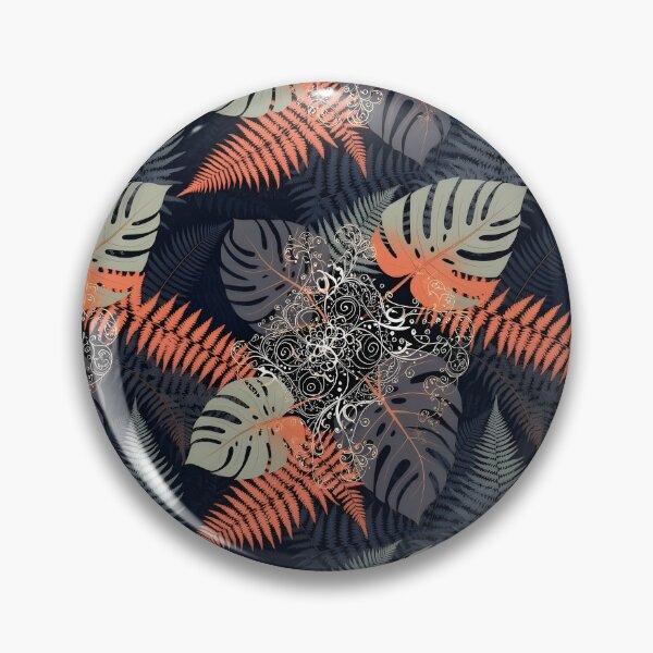 Item preview, Dark Tropical Leaves Pattern Throw Pillow designed and sold by FestivityFinds.