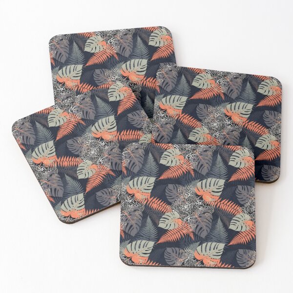 Item preview, Dark Tropical Leaves Pattern Throw Pillow designed and sold by FestivityFinds.