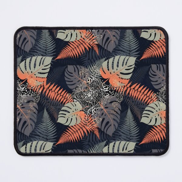 Item preview, Dark Tropical Leaves Pattern Throw Pillow designed and sold by FestivityFinds.