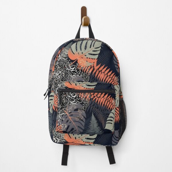 Item preview, Dark Tropical Leaves Pattern Throw Pillow designed and sold by FestivityFinds.