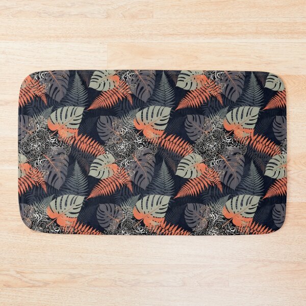 Item preview, Dark Tropical Leaves Pattern Throw Pillow designed and sold by FestivityFinds.